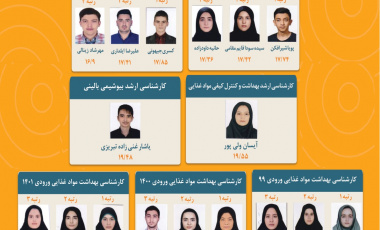 نفرات برتر دانشکده در رشته ها و ورودی های مختلف تا نیمسال گذشته